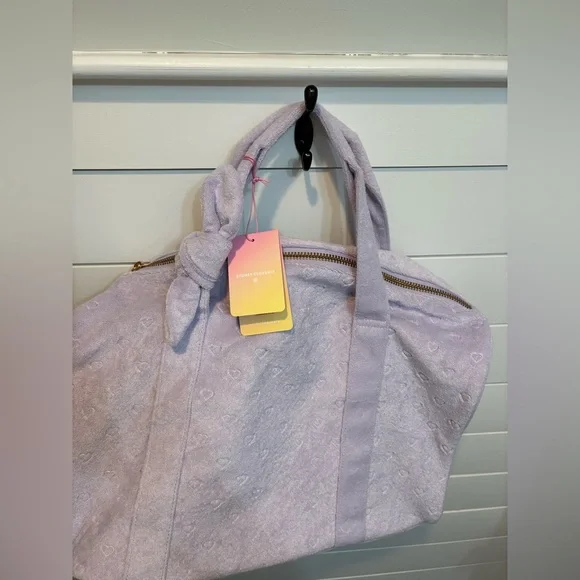 NWT Stoney Clover Lane x Target Collab Purple Love Duffle Bag - Picture 2 of 8
